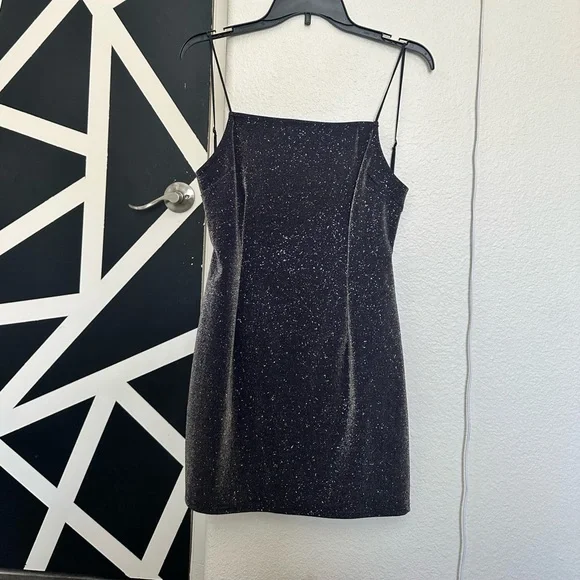 green emerald velvet dress Urban Outfitters Denim Sparkle Dress - Medium